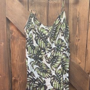 Adorable Palm Tropical Midi Dress